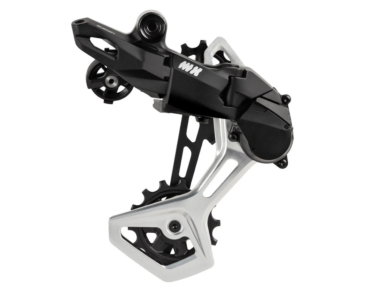 Microshift Advent MX Pro Rear Derailleur (Black) (10/11-Speed) (Medium Cage) (w/Clutch) (Aluminum Cage)
